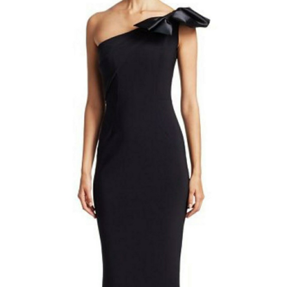 Chiara Boni La Petite Robe One-Shoulder Bow Gown